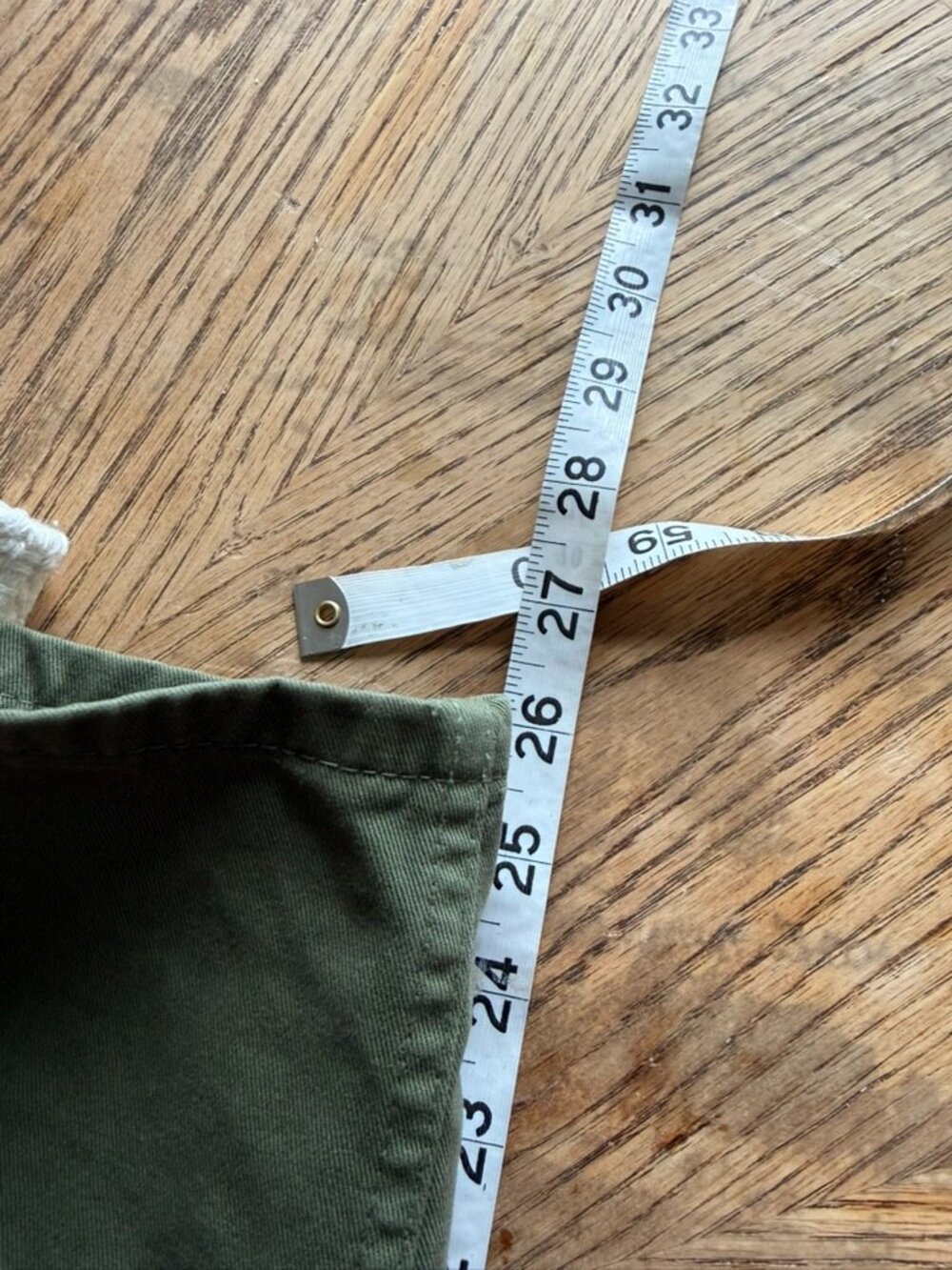 Zara Olive Green Utility Cargo Pants High Waist Straight Leg Size 4 - Picture 4 of 8